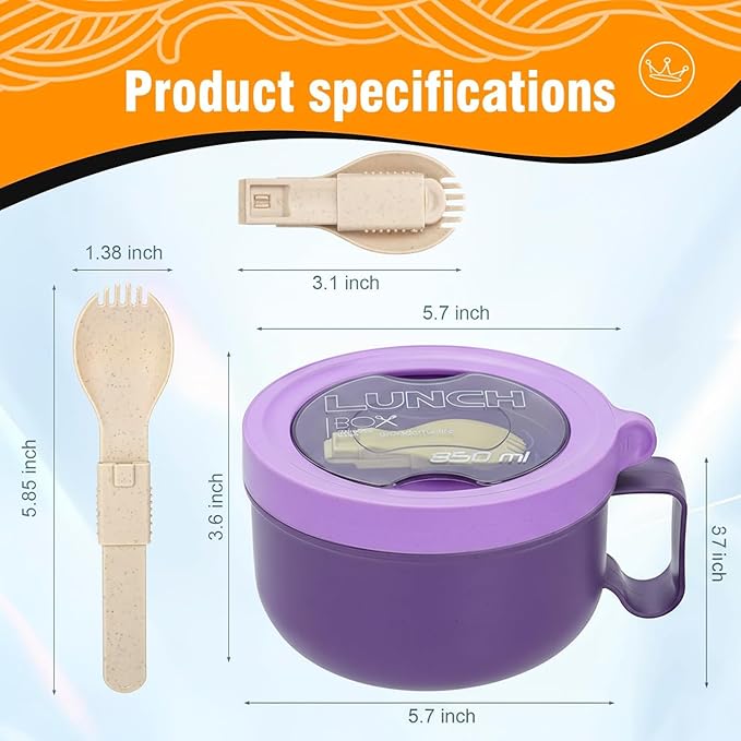 Microwave Bowl with Lids,Ramen Bowl,28oz Microwave Soup Mugs with Handles,for Soup and Instant Noodles,Oatmeal, Gumbo, Salad, College Dorm Room Essentials for Girls for Boys Apartment Essentials