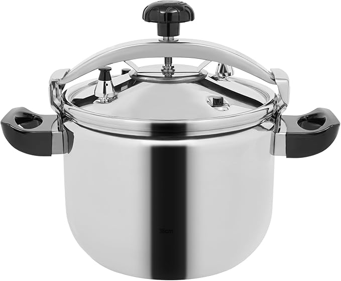 27.5 Quart Stainless Steel Pressure Cooker, 60Kpa Pressure Stewing Pot w/Alarm Device, Pressure Cooker Pot for Cooking, 3 Heavy Security Systems,Works on All Stovetops(Induction Compatible)