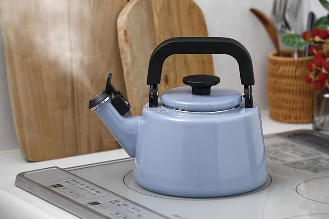 Fuji Hollow Cotton Plus Whistling Kettle, 0.7 gal (2.1 L), Ash Blue CTP-2.1WK.AB