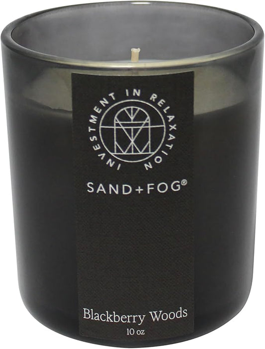Sand + Fog Scented Candle - BlackBerry Woods – Additional Scents and Sizes – 100% Cotton Lead-Free Wick - Luxury Air Freshening Jar Candles - Perfect Home Decor – 10oz