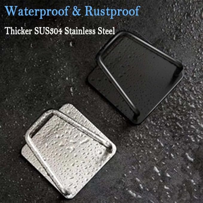 ESINAM 2Pcs Sponge Holders for Kitchen Sink, Strong Adhesive Small Sponge Holder, Premium Rustproof & Waterproof - Minimal Size - SUS304 Stainless Steel