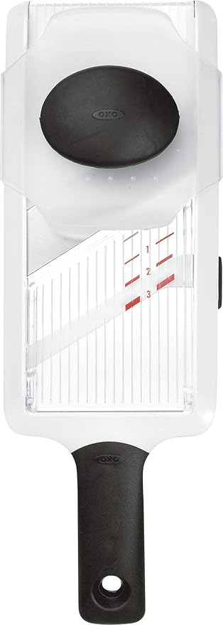 OXO Good Grips Hand-Held Mandoline Slicer & Good Grips Soft-Handled Garlic Press, Black, One Size