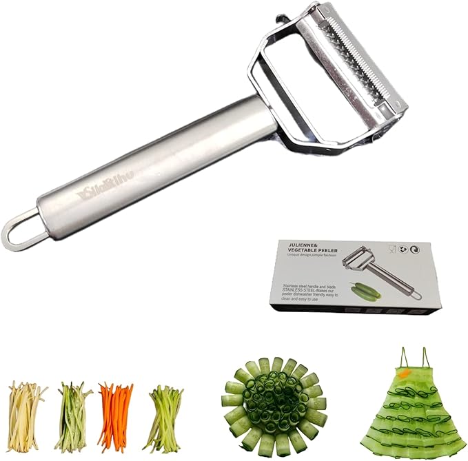 Vegetable Peeler, Julienne Peeler, Double-Sided Blade Fruit Peeler, Vegetable and Fruit Slicer, Potato Peelers, Y-Shaped Stainless Steel Peeler