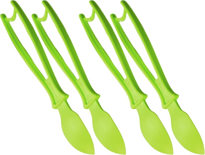 Linden Sweden Egg Peeler 4-Pack - Plastic for Peeling Eggs - BPA Free Hard Boiled Egg Peeler - Fruit Cutter - Avocado or Cherry Pitting Tool - 6½ x 1 Inches