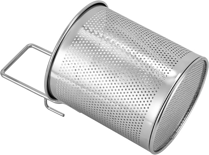 Pasta Basket for Boiling, 304 Stainless Steel Pasta Strainer Basket Fryer Baskets Mesh Sieve Food Strainer Practical and Reliable Hot Pot Strainer for Boiling and Blanching