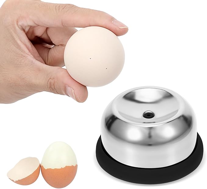 Stainless Steel Egg Piercer for Hard Boiled Eggs with Retractable Pin, Heavy Duty Egg Poker to Get Good Hard Boiled Eggs, Egg Piercer Hole Seperater for Quick Peel Anti-Burst, Black