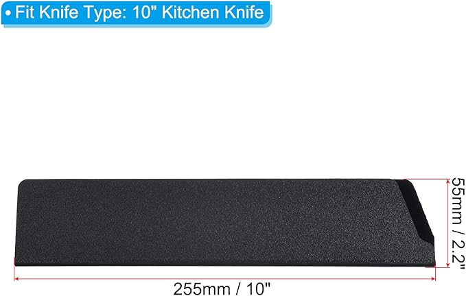 PATIKIL ABS Knife Cover Sleeves for 10" Kitchen Knife, Knives Edge Guard Blade Protector Universal Knife Sheath for Home Kitchen, Black