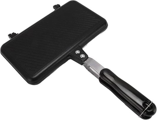 JTLB Waffle Maker Pan Nonstick Stovetop Waffle Pan Portable Aluminum Waffle Maker for Family Breakfast Baking (Model 2)