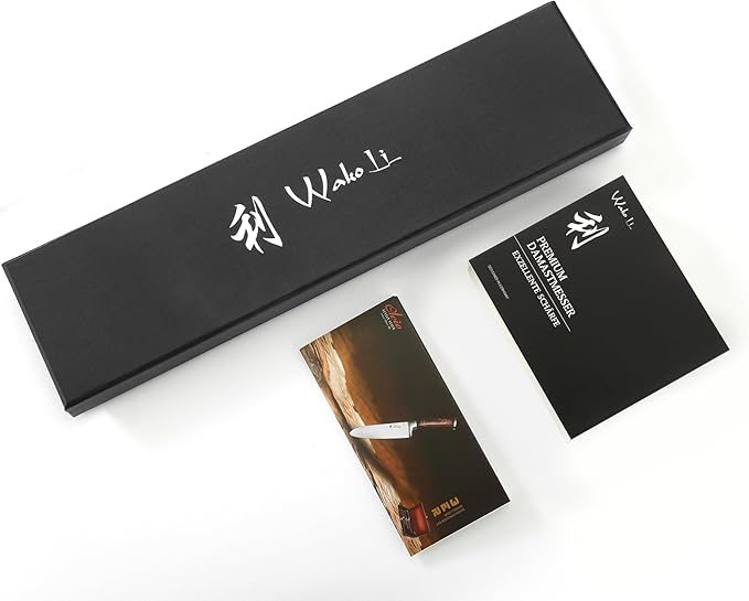 Wakoli Titanium Noir Nakiri Knife – 6.7-Inch Professional Vegetable Chef Knife | 5Cr15MoV Stainless Steel Blade with Black Titanium Coating | Ergonomic G10 Handle | Kitchen Knife in Gift Box