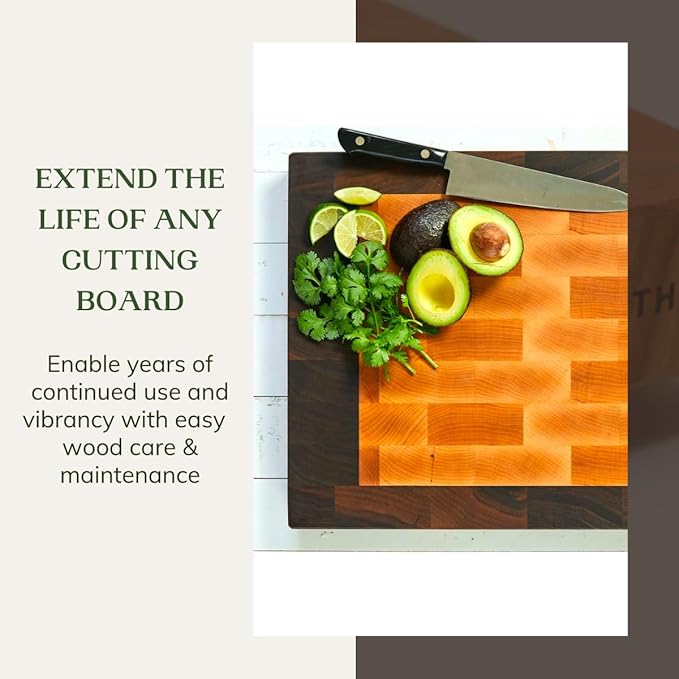 The Boardsmith Cutting Board Oil and Board Butter Set - Premium Cutting Board Wax and Food Grade Mineral Oil Cutting Board Kit - Butcher Block Conditioner (Medium)