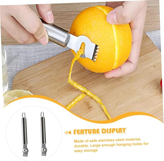 2pcs Multi-functional Lemon Grater Squeezer Potato Zester Fruit Grater for Kitchen Use