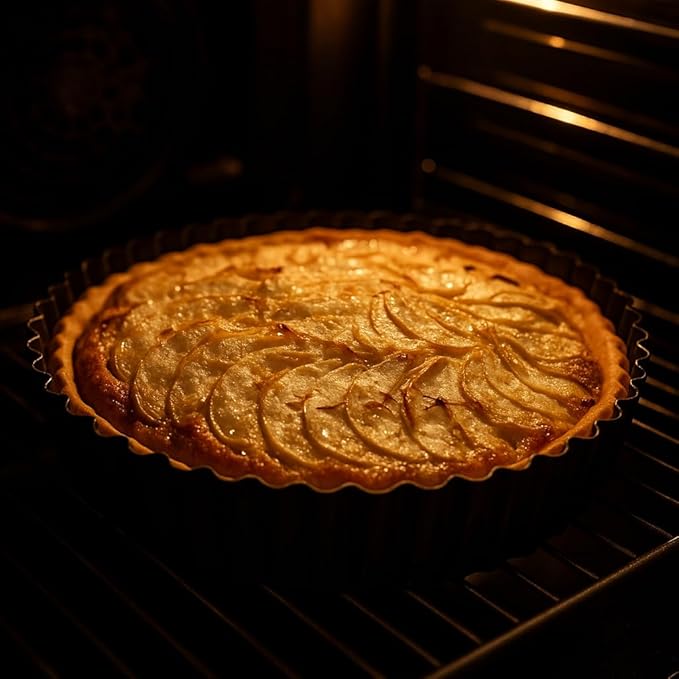 MGE - Dish Pie Pan - Deep Quiche Lorraine Pie Pan - Tart Pans with Removable Bottoms - Tarte Tatin Mould - Detachable Apple Cake Mould - Quiche Baking Dish (9.44 inch)