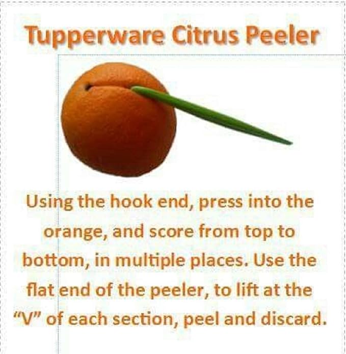 Tupperware Citrus Orange Peeler RED