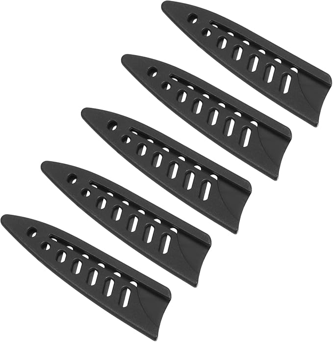 PATIKIL PP Safety Knife Cover Sleeves for 3.5" Paring Knife, 5 Pack Knives Edge Guard Blade Protector Universal Knife Sheath Portable for Kitchen, Black