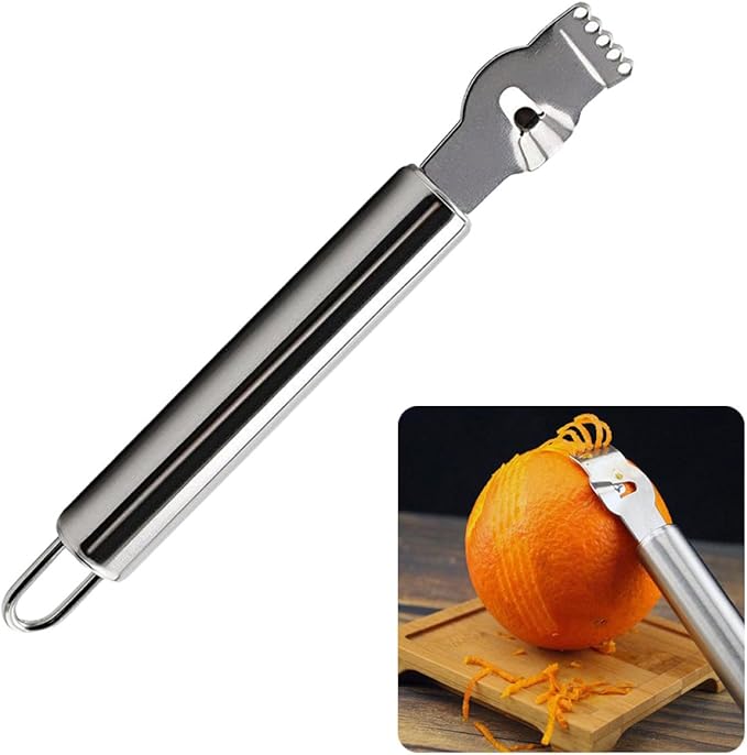 Lemon Zester Stainless Steel Citrus Grater Lime Oranges Peeler Fruit Slice Kitchen Tool