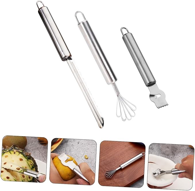 3 Pcs Stainless Steel Lemon Zester Multipurpose Peeler for Fruits Vegetables Easy to Clean Compact Design for Cooking Cocktails