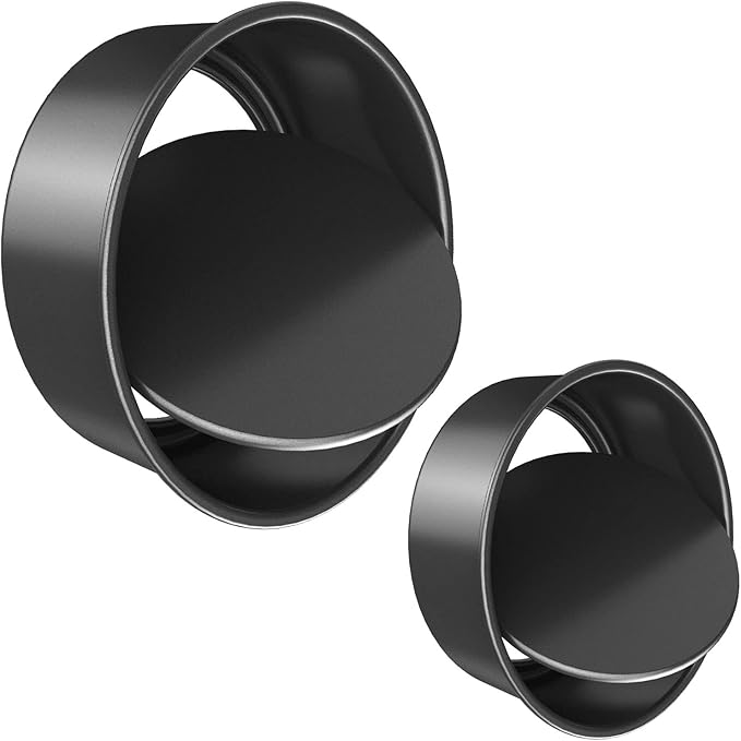 CHEFMADE Bakeware Round Cake Pan 2 Pieces, 6-Inch and 8-Inch with Removable Loose Bottom Nonstick & Quick Release Coating Chiffon Bakeware for Oven and Instant Pot Baking (Black)