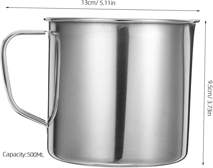 Homoyoyo 500ml Stainless Steel Measuring Cup Scale Lab Beaker for Chemistry Accurate Measuring Cups
