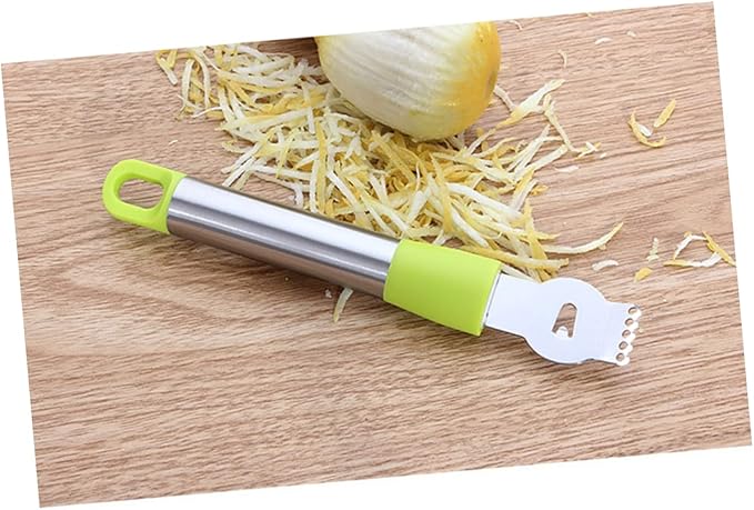 LIFKOME Stainless Steel Lemon Tool Citrus Zester Peeler Slicer Grater with Hanging Loop Random Color