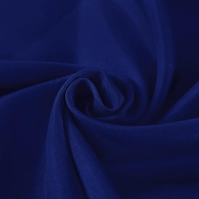 Fokitut 2 Pack Waterproof Round Tablecloth, 108 Inch, Stain Resistant and Wrinkle Polyester Table Cloth, Fabric Table Cover for Kitchen Dining, Wedding, Party, Holiday Dinner-Royal Blue