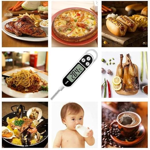 3pcs Candy Thermometer Digital Instant Read for Meat Kitchen Cooking Food Oil Deep Fry BBQ Grill Smoker (3, 15.4in)