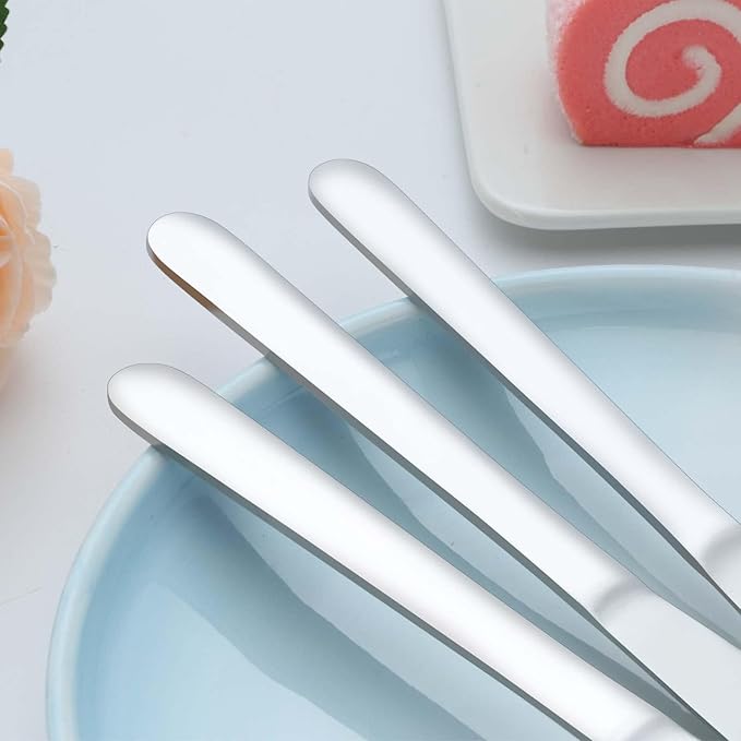 12 Pieces Butter Knives Set - 9 Inches Butter Knife, Food Grade Stainless Steel Dinner Knives Set, Mirror Polished Knife Silverware for Home, Restaurant, Kitchen, Dishwasher Safe