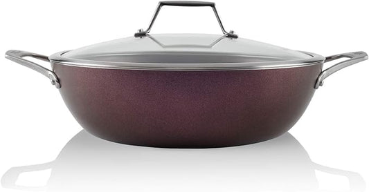 TECHEF - Art Pan Collection, 5 Qt / 12-in Nonstick All Purpose Chef Pan with Cover, Made in Korea (5-quart Chef Pan)