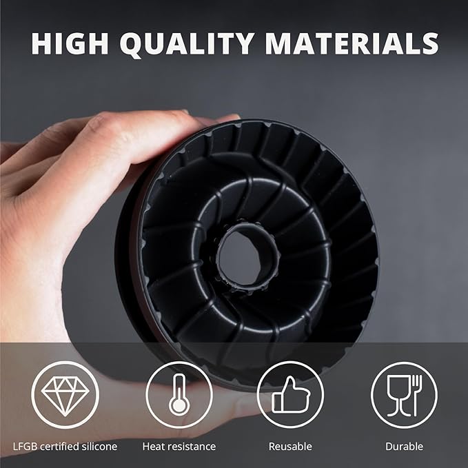 Vandroop Collapsible Pour Over Coffee Dripper, Silicone Reusable Pour Over Coffee Maker for Camping, Travel, Home&Office, Single Clever Coffee Dripper With 100 Filter Paper #01(1-2 Cup)
