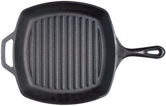 Seasoned Cast Iron Square Grill Pan - 11 inch
