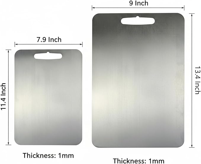 Titanium Cutting Boards for Kitchen,Individual Sizes,Easy to clean, Double Sided Food-Safe Chopping Board for Meat, Vegetable, Fruit (13.4x9.1 inch)