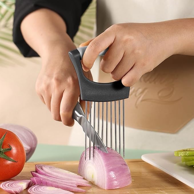 Egg Slicer and Vegetable Slicing Assistant Tool, Egg Shell Opener with Onion Holder, Lemon Slicer Onion Cutter for Fruits and Vegetables, Send Goods from Local Warehouse