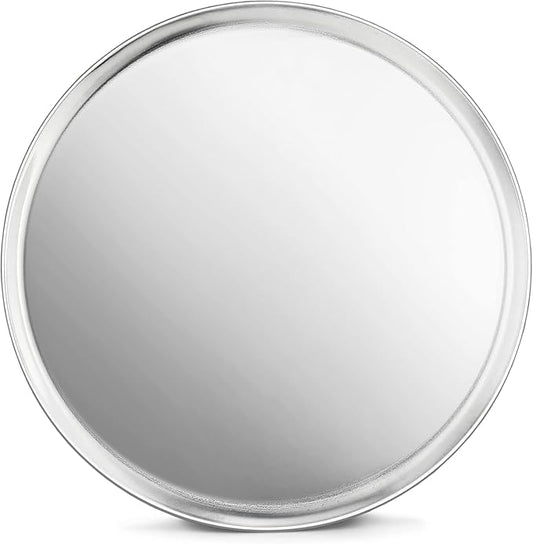 New Star Foodservice | Commercial Aluminum Pizza Tray Pizza Pan Coupe Style (Silver, 14-Inch)