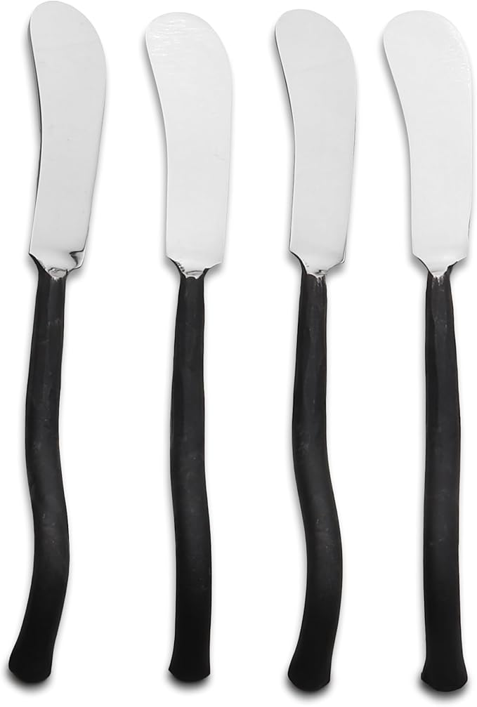 INOX artisans Twig Butter Knives/Cheese Spreader 4 Pc. Set