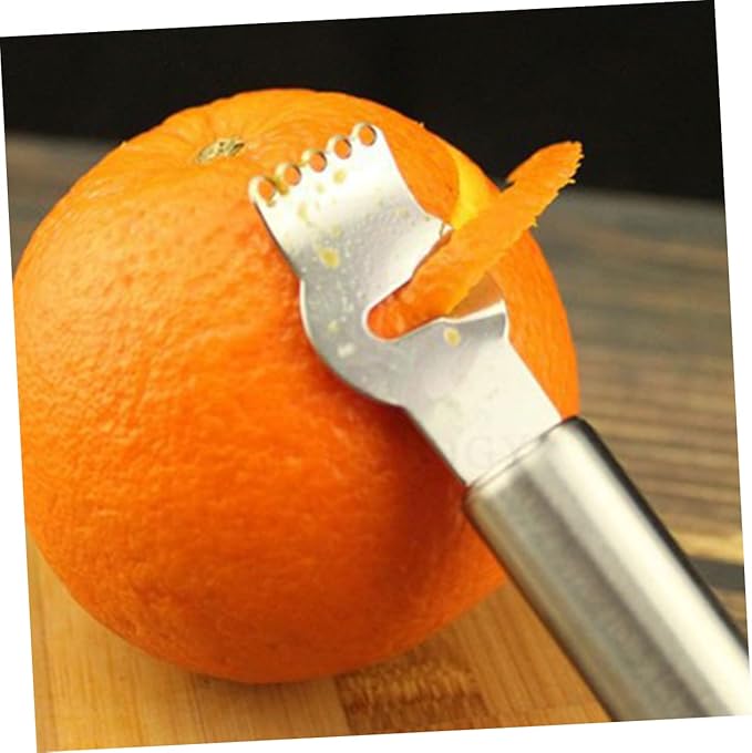 2pcs Stainless Steel Lemon Zester Hanging Loop Citrus Lemon Peel Zest Tool Fruit Grater for Slicing Truffles Cheese Radish Vanilla