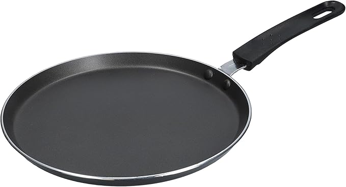 KitchenCraft Non Stick Pancake Pan with Printed Recipe, Aluminium, 24 cm