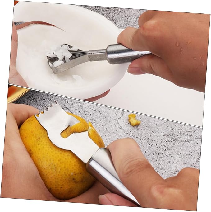 Alipis 3pcs Stainless Steel Lemon Peeler Zester Cheese Grater Fruit Peeler Kitchen Cutting Tools Multi-function for Daily Use
