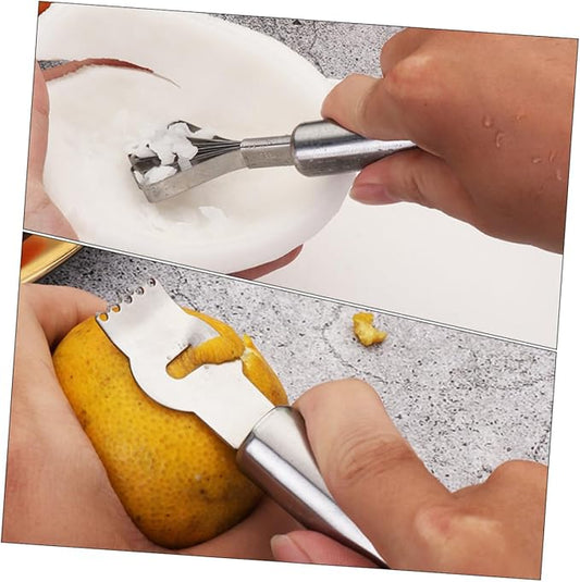 Alipis 3pcs Stainless Steel Lemon Peeler Zester Cheese Grater Fruit Peeler Kitchen Cutting Tools Multi-function for Daily Use