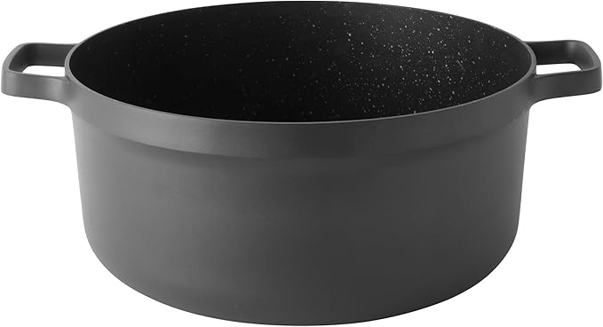BergHOFF GEM Non-stick 11" Stockpot 7.7qt., Sturdy 2-Handle, Glass Lid, Ferno-Green, Non-Toxic PFOA-Free Coating, Ovensafe