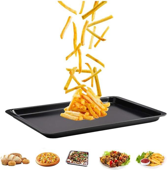 HYTK 2PCS Cookie Sheet 10x14.5 Inch (Inner 9x13) Baking Sheet Nonstick Heavy Carbon Steel Baking Pans Bakeware