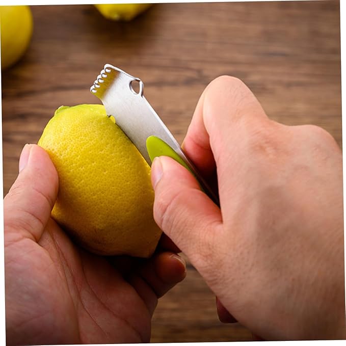 Stainless Steel Lemon Peel Grater Multifunctional Citrus Planer for Peeling and Garnishing for Cocktails and Kitchen Use Random Colors