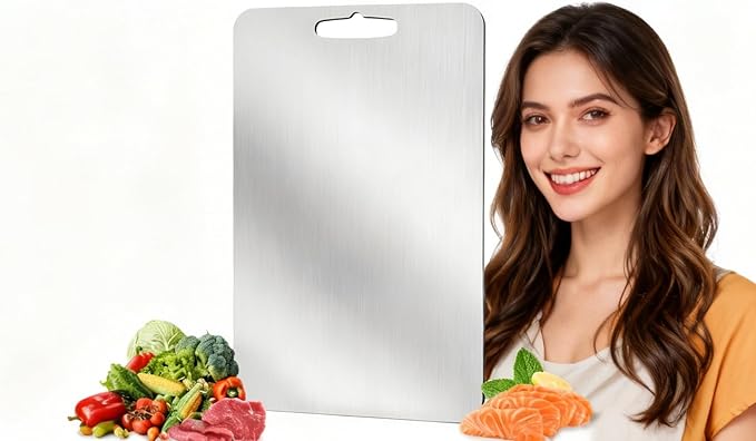 LNWQSQRTitanium cutting board for kitchen with Juice Groove,Scratch Resistant,Double-Sided Non-Toxic cutting board for kitchen Meat,Vegetables andFruits,Dishwasher Safe(15inch*11inch）