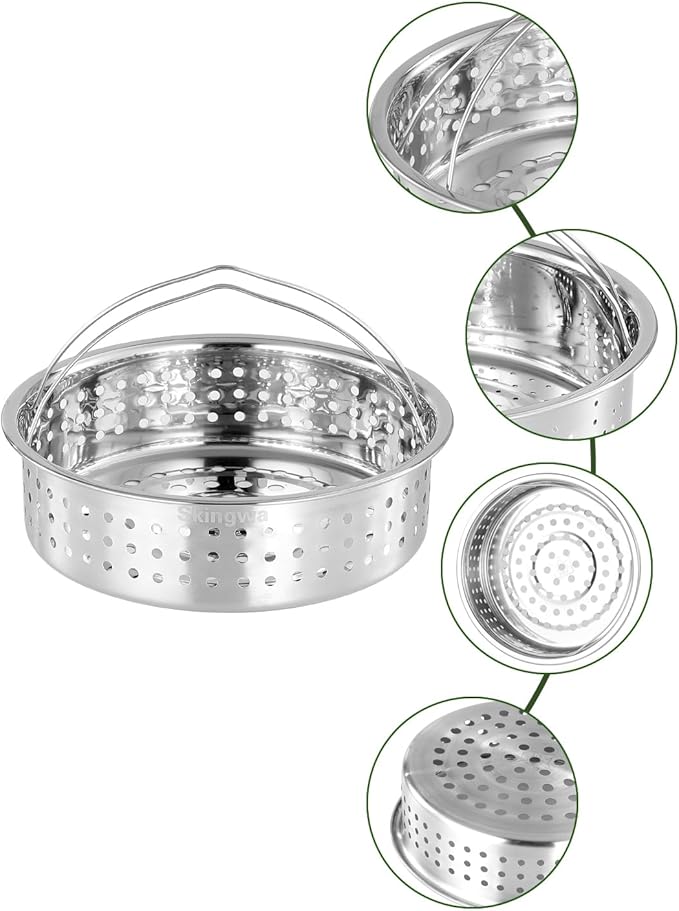 Steamer Basket,Steamer Basket Insert for 6,8 Pots (Big hole)