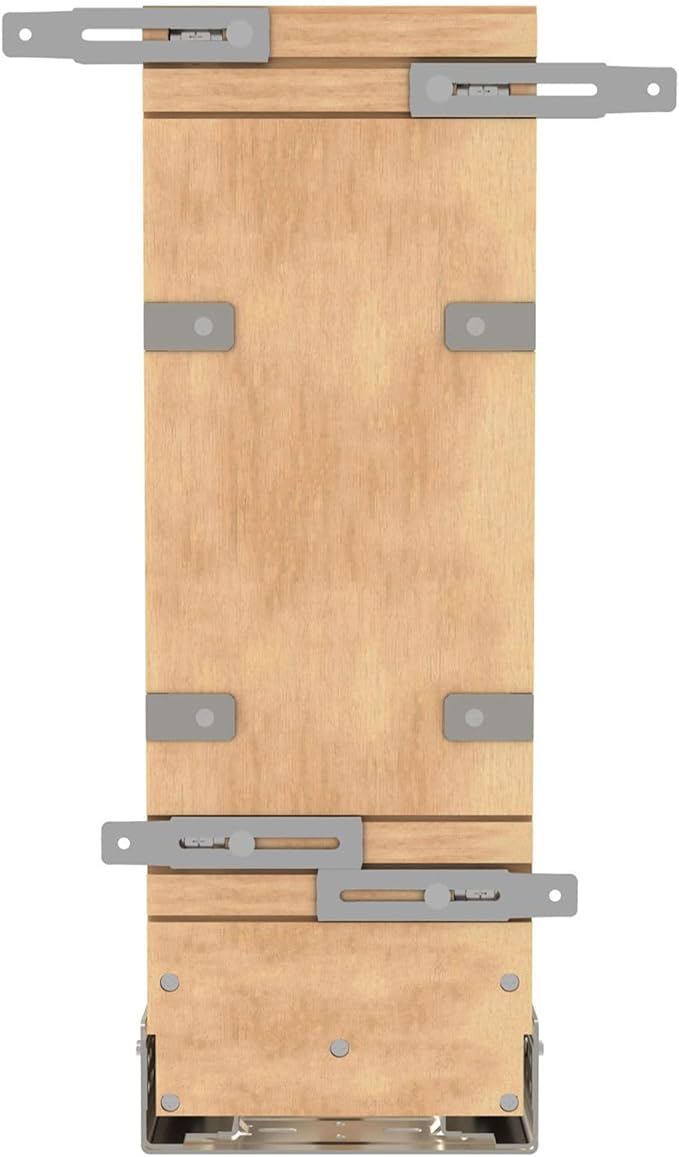 Rev-A-Shelf 5" Pullout Wooden Bakeware Organizer Shelf for Kitchen Cabinets, Pots and Pans Wire Storage Rack w/Soft-Close Slides, 447-BCSC-5C