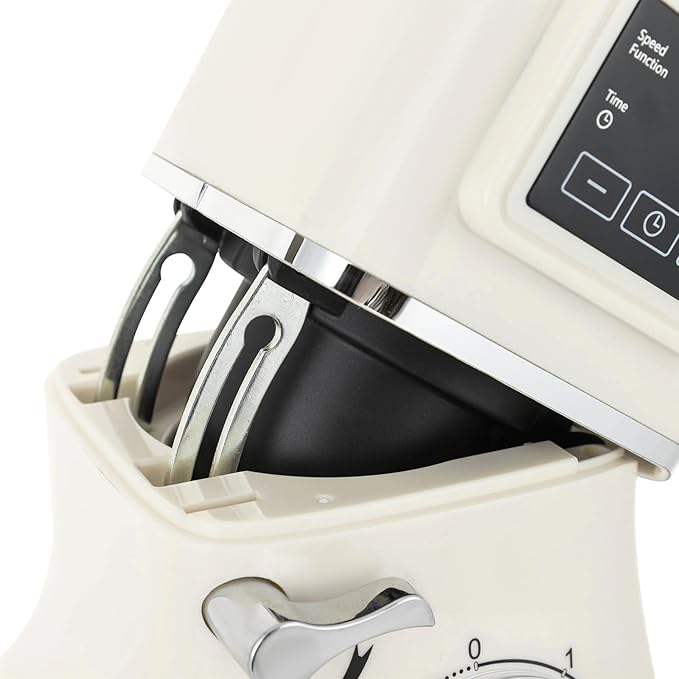 HAPPCUCOE 1350W Stand Mixer,6.5Qt Electric Kitchen Mixer,Dough Machine with LCD Display,Electric Food Mixer for Kitchens,Restaurants,Bakeries (White)