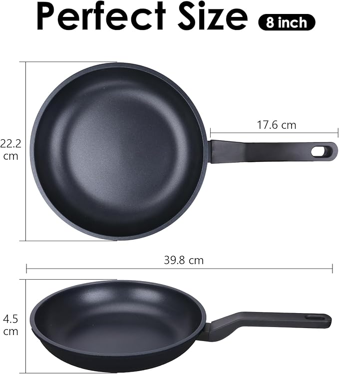 Legacy Culinaryware Nonstick Frying Pan Skillet,8 Inch Frying Pan Skillet,Egg pans,Omelette Pan,PFOA Free,Kitchen Pots Induction Pot