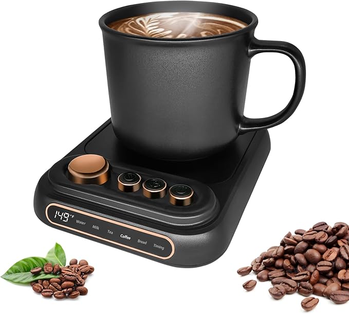 VividLife Smart Coffee Cup Warmer and Mug Set. Suitable for Office Desk. Five Modes for Precise Temperature Control. Intuitive keypad,Intelligent Reservation Warmer Black (Set)