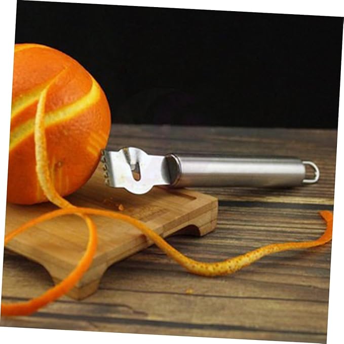 2pcs Stainless Steel Lemon Zester Hanging Loop Citrus Lemon Peel Zest Tool Fruit Grater for Slicing Truffles Cheese Radish Vanilla