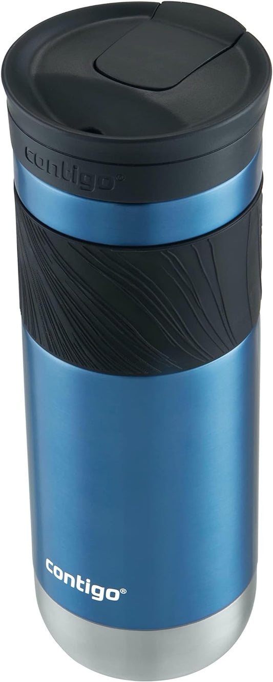 Contigo Byron Vacuum-Insulated Stainless Steel Travel Mug,20oz - Leak-Proof Lid,BPA-Free,Blue Corn - Perfect Reusable Cup for Coffee or Water; hot and cold beverage holder,(Pack of 4)