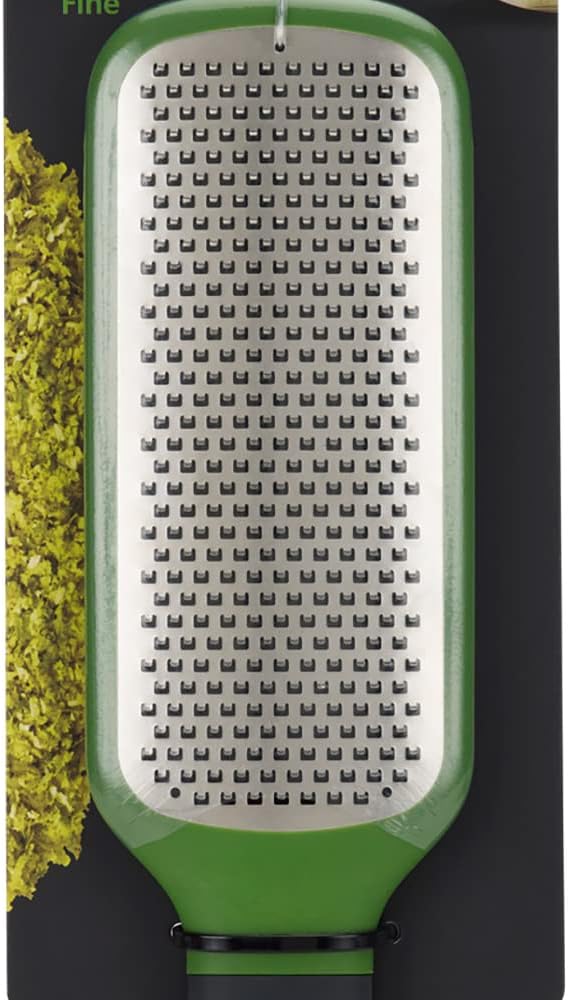 Joseph Joseph GripGrater Paddle Grater/Zester with Easy-grip Handle, Non-slip Tip, Fine Stainless-Steel Grating Blades, Green