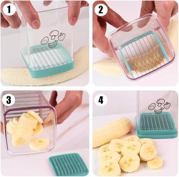 Fruit Slicer Cup Fruit and Vegetable Speed Slicer with Push Plate Cup Slicer Strawberry Cutter Egg Slicer Banana Slicers Grape Cutter Stainless Steel Detachable Fruit and Vegetable Slicer Slicing Tool